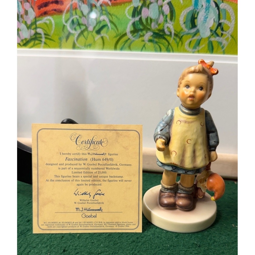 M.J. Hummel Fascination (Hum 649/0) Figurine w/ Certificate - Limited Edition